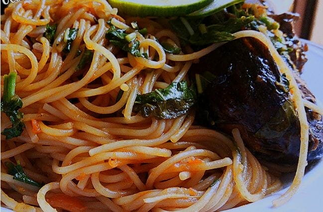Yadda ake spaghetti jollof