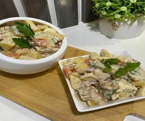 yadda ake chicken potato salad