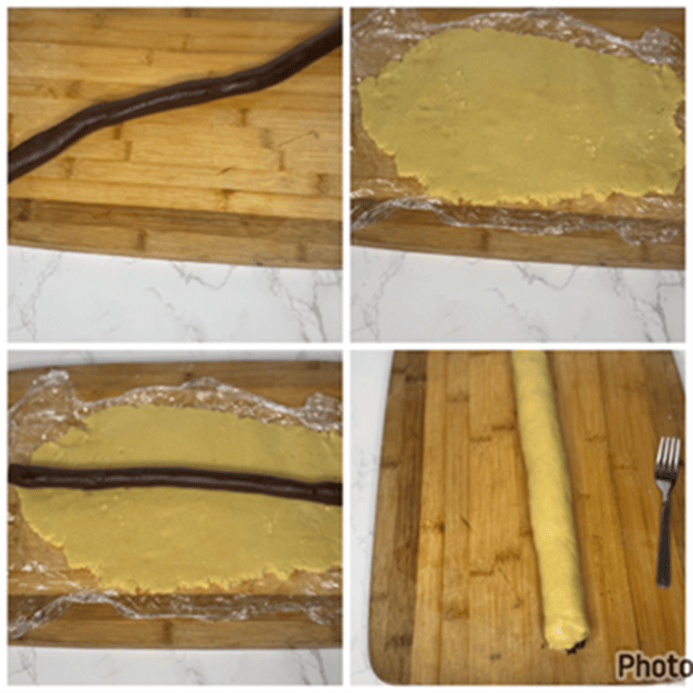 Chocolate and vanilla cookies 8